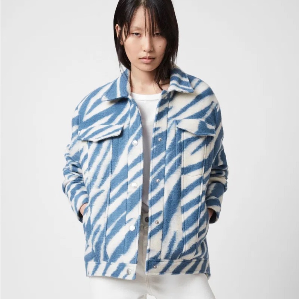 All Saints Faye Zebra Stripe Jacket